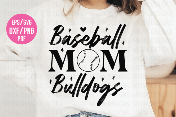 Baseball Mom Bulldoge Svg