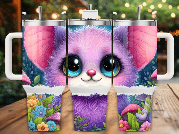 Cute Fantasy Animal Flowers 40oz Tumbler