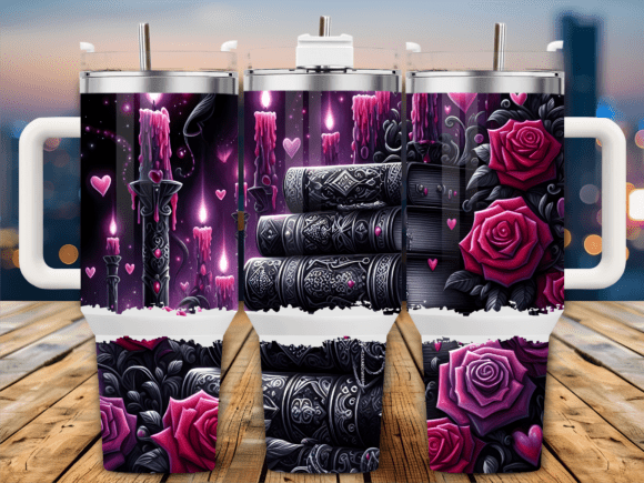 Dark Romance Books Roses 40oz Tumbler