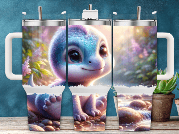 Dreamy Cute Dinosaur Forest 40oz Tumbler