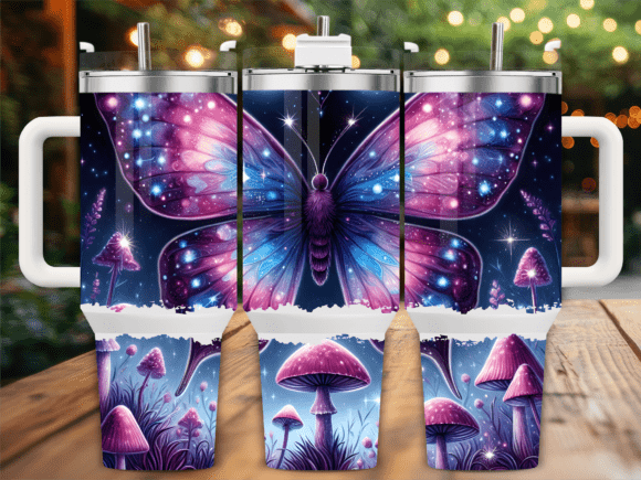 Galaxy Butterfly Tumbler Wrap