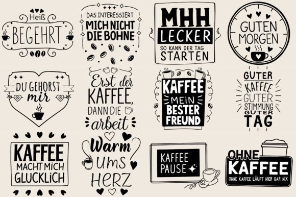 German Plotter File Coffee SVG PNG