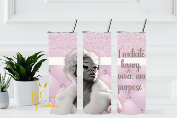 I Radiate Luxury Tumbler 20oz Wrap Pink