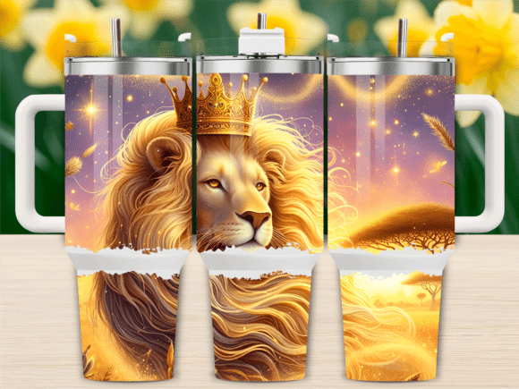 Regal Crowned Lion Sunset 40oz Tumbler