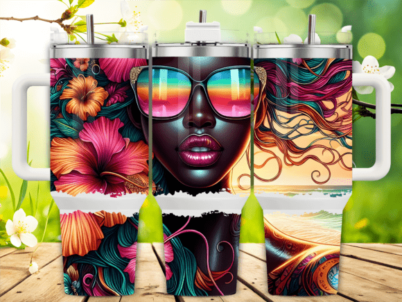Sunset Beauty Shades 40oz Tumbler Wrap