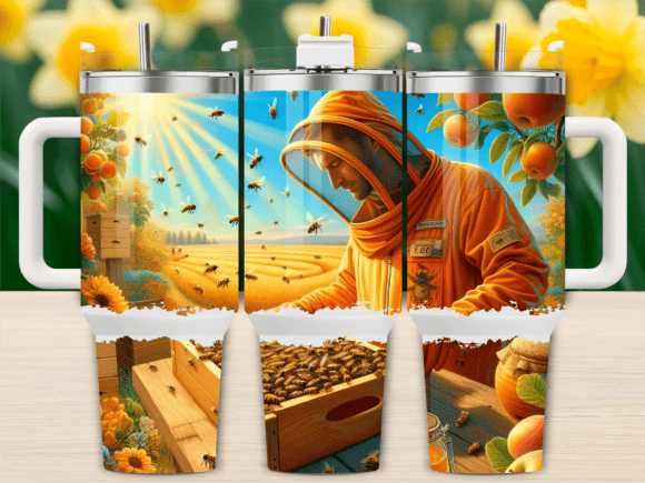 Sunset Harvest Beekeeper 40oz Tumbler