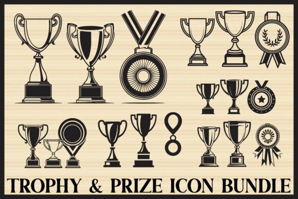 Trophy and Award Medal Icon Bundle