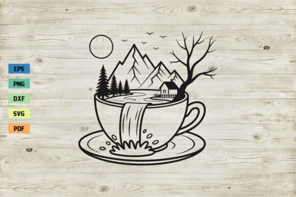 Waterfall on Coffee Cup